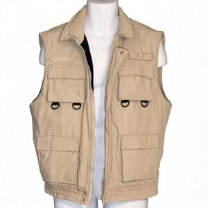 Stag Hill Utility Vest Tan Multi Pocket Outdoor Workwear Men’s Medium